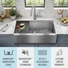 36&rdquo; Workstation Undermount&nbsp;Single Bowl&nbsp;16 Gauge Stainless Steel&nbsp;Farmhouse Apron Front Kitchen Sink&nbsp;with&nbsp;WorkFlow&trade; Ledge and Accessories